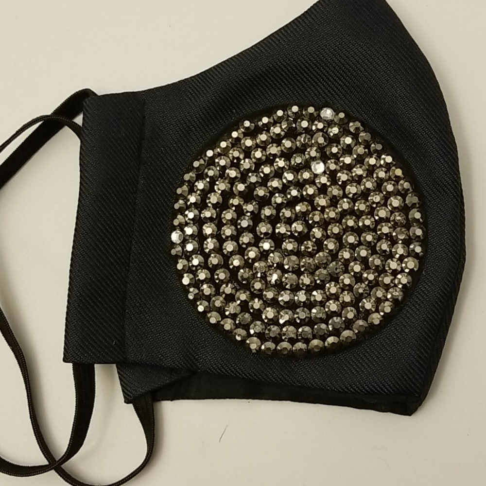 Black Studed Face Mask